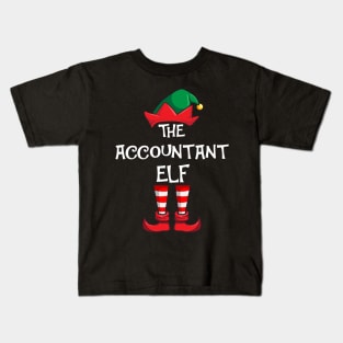 Accountant Elf Matching Family Christmas Kids T-Shirt